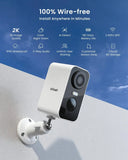 ieGeek 2K Wireless Security Camera Outdoor Colorful Night Vision, Rechargeable Battery CCTV Camera Systems, WiFi Home
