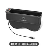 Car Seat Gap Organizer USB Charging Multifunction Storage Box For Mercedes-Benz A B C E V R-Class A45 C43 CLA GLA GLB GLC SLK SL