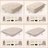 Durable Inflatable Air Mattress Glamping Mats PVC Inflatable Sleeping Mattress Double Height Inflatable Mattress Built-in Pump