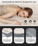 Air Mattress All Night No Lost Air Foldable Blow Up Mattress with Storage Bag for Camping Home Portable Travel