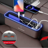 Car Seat Gap Organizer USB Charging Multifunction Storage Box For Mercedes-Benz A B C E V R-Class A45 C43 CLA GLA GLB GLC SLK SL
