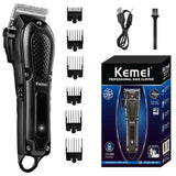 Kemei rechargeable hair clipper cordless beard hair trimmer for men powerful electric hair cutter machine adjustable haircut
