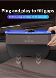 Car Seat Gap Organizer USB Charging Multifunction Storage Box For Mercedes-Benz A B C E V R-Class A45 C43 CLA GLA GLB GLC SLK SL