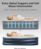 Air Mattress All Night No Lost Air Foldable Blow Up Mattress with Storage Bag for Camping Home Portable Travel