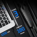 KEMEI Black Hair Clippers for Men Cordless Clippers for Hair Cutting Professional Barber Clippers USB Rechargeable Wireless Hair