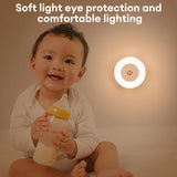 Mini LED Touch Sensor Night Lights USB Rechargeable Kitchen Bedroom Magnetic Base Wall Light Round Portable Dimming Night Lamp