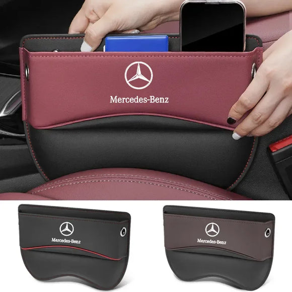 For Mercedes Benz AMG W203 W206 W220 W205 W211 W212 W201 W210 W108 Car Seat Gap Crevice Slot Storage Box Organizer Accessories