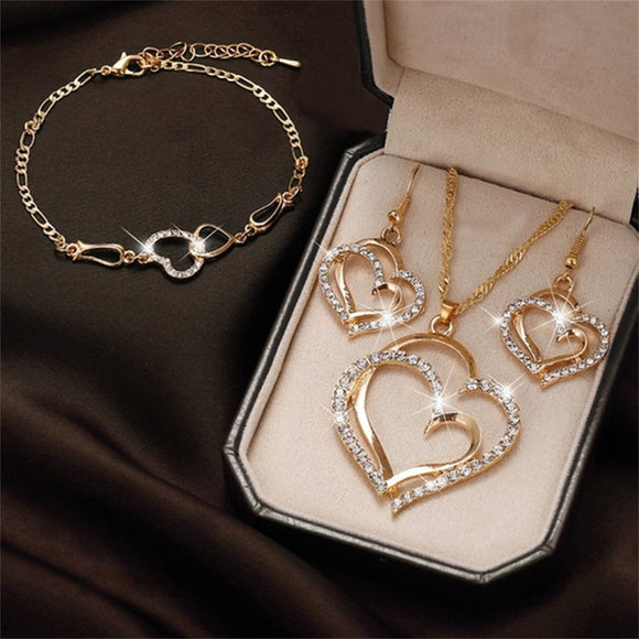 Exquisite Double Heart Necklace