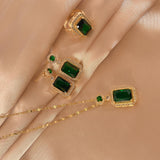 Emerald Necklace Female Zircon Crystal