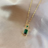 Emerald Necklace Female Zircon Crystal