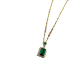 Emerald Necklace Female Zircon Crystal