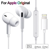 Original Headphones For Apple iPhone 14 13 12 11 Pro Max Wired Lightning Bluetooth Earphones In-Ear Headset Phone Accessories